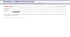 Desktop Screenshot of illiad.davidson.edu