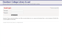 Tablet Screenshot of illiad.davidson.edu